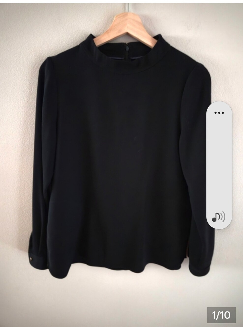 Boden Black Mock Neck Women's Blouse